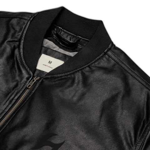 HAVOC Leather Bomber Jacket